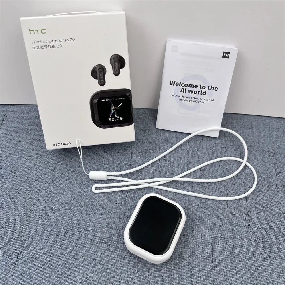 NEW for HTC NE20 Earphones Bluetooth V6 TWS Sports Wireless Headphones AI Translator Earbud In-Ear Noise Reduction Micphone
